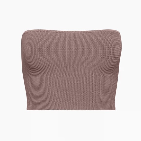 Babaton Tops - Babaton Sculpt Knit Tube Top in Taupe